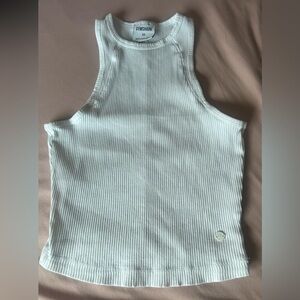 Gymshark Ivory Ribbed Sleeveless Top